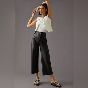 Anthropology, Colette cropped faux leather pants by Maeve